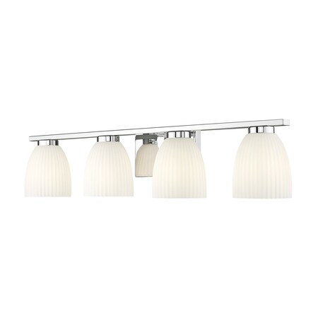 Z-Lite Naya 4-Light Vanity, 32 in W, Chrome 7518-4V-CH