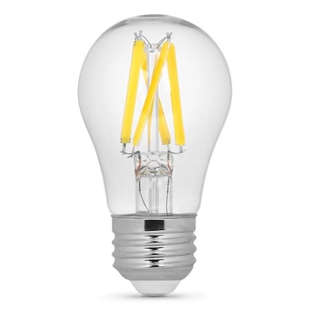 Feit Electric 2 LED Bulb, General Purpose, A15 Lamp, 60 W Equivalent, E26 Lamp Base, Dimmable, Clear BPA1560/927CA/FIL