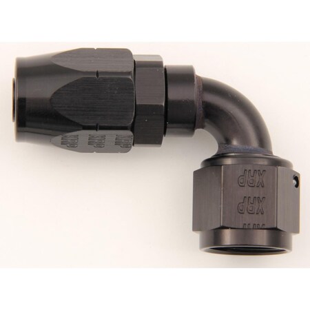 Hands On No.6 AN 90 deg Double Swivel Hose End - Black HA3616617