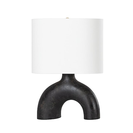 Hudson Valley Lighting Valhalla 1 Light Table Lamp 8 In. Aged Brass/Earth Charcoal Ceramic L1622-AGB/CEC