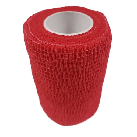 First Voice Self-Adhesive Bandage, 3" x 5yds (10-Pack), Red TS-3183-10R