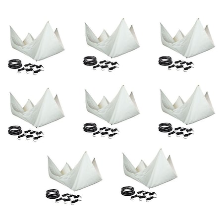 Mytee Products 5 ft x 5 ft Drain Tarp - Roof Ceiling Leak Drip Diverter Tarp Heavy Duty - White, 8PK DD5-5-Whitex8