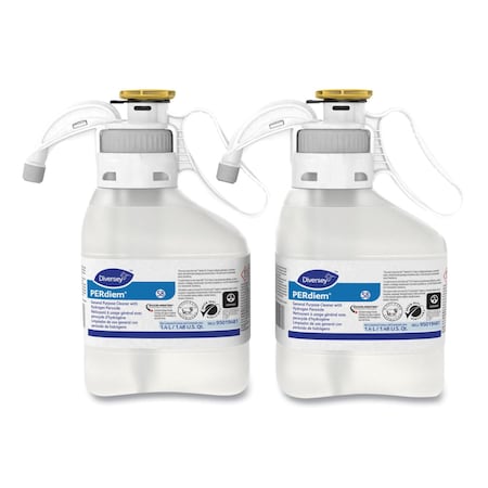 Diversey Concentrated General Cleaner, PK2, Bottle, 47.3 fl oz (1.5 quart), Fragrance-Free, 2 PK 95019481