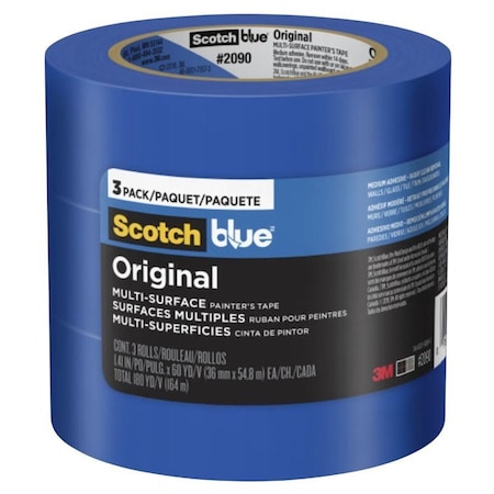 Scotch ORGNL TAPE 1.41 in.X60yd, 3PK 2090-36AP3