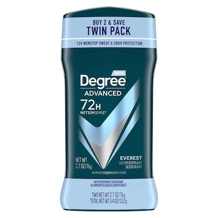 Degree Men Advanced Everest Frosty and Piney Antiperspirant Deodorant Stick, Twin Pack, 5.4 Ounce, 6PK 64348425