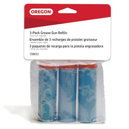 Oregon Grease Gun Refill Cartridges, 3-Pack 108653