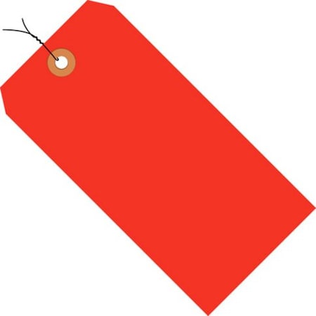 Partners Brand Shipping Tags, Pre-Wired, 13 Pt., 3 3/4" x 1 7/8", Fluorescent Red, PK1000 G12033C
