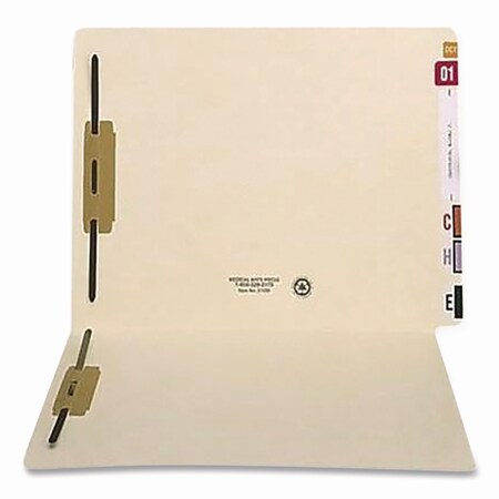Medical Arts Press End Tab Fastener Folders, 0.75in Expansion, 2 Fasteners, Letter Size, Manila Exterior, 50PK 31535