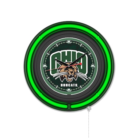 Holland Bar Stool Ohio University 15 Double Neon Wall Clock Clk15BK