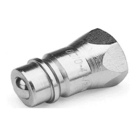 Jason Industrial FEMALE 1/2 NPTF X MALE 1/2 ISO BALL, QUICK DISCONNECT HYDRAULIC COUPLING QDM1-0808-B