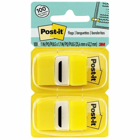 Post-It Flags 680-YW12, 1"x1.7"(25.4mmx43., PK4 680-YW12