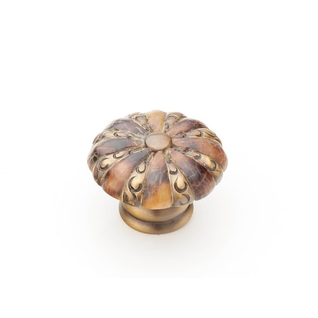 Schaub 1-3/8in Symphony Cabinet Knob Tiger Penshell Estate Dover Finish 853-PEN-ED