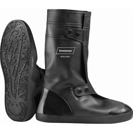 Ironwear 14in Slip Resistant PVC Overboots w/ Snap Closure, Large 9266-LG