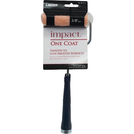 Linzer Impact 4'' Knit Paint Roller Cover & 11'' Frame MT 103-11 0400