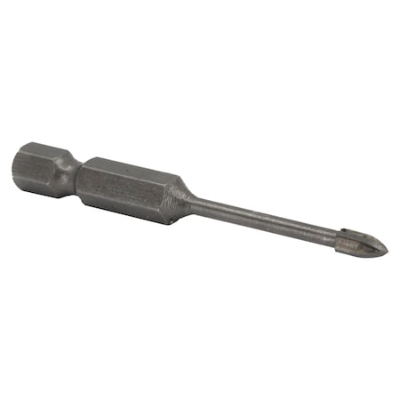 Drill America 1/8" Carbide Tipped 4 Flute Glass & Tile Drill Bit with Hex Shank DWD4FGD1/8HEX