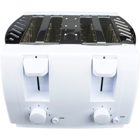 Brentwood Appliances 10" 4-Slot White Toaster TS-265