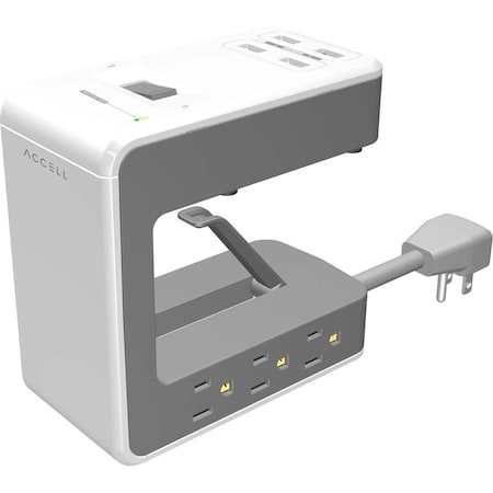 Accell Power U Power Station with Surge Protection, 6-Foot Cord (White) D080B-045F