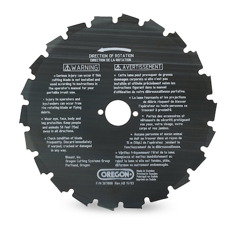Oregon Clearing Saw Blade Grass & Brush Cutter, EIA, 22-Tooth 41-931