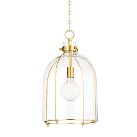 Hudson Valley Lighting Eldridge 1 Light Pendant 23.5 In. Aged Brass 7306-AGB