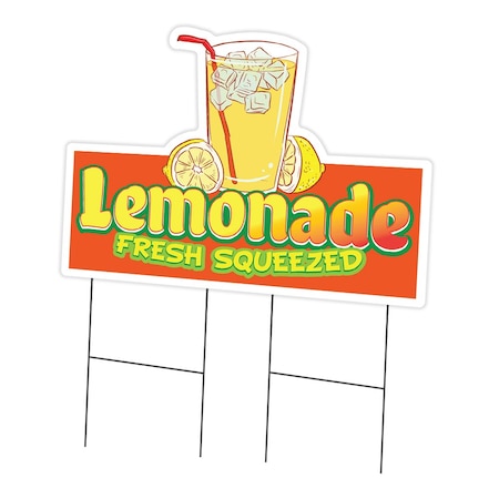 Signmission Lemonade Fresh Squeezed Die Cut Yard & Stake plastic window, 2436-Lemonade Fresh Squeezed C-DC-2436-DS-Lemonade Fresh Squeezed19