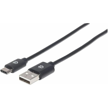 Manhattan USB 2.0 TYPE-A MALE TO USB-C MALE. CONNECTS A USB-C DEVICE TO A HI-SPEED USB HUB 354929