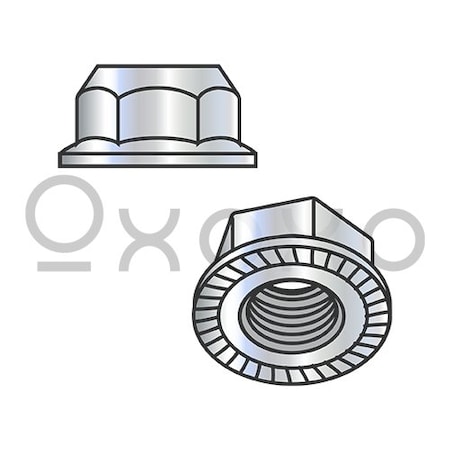 Oxoxo M10-1.5 Din 6923 Metric Class 10 Hex Flange Nut Serrated Zinc, 1000PK 569499