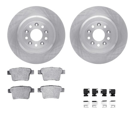 Dynamic Friction Co DFC Brake Rotor with 5000 Brake Pads and Hardware Kit 6512-99188