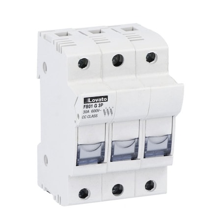 Lovato Fuse Holder 3Pole Cc Class Non Indicating, 4PK FB01G3P