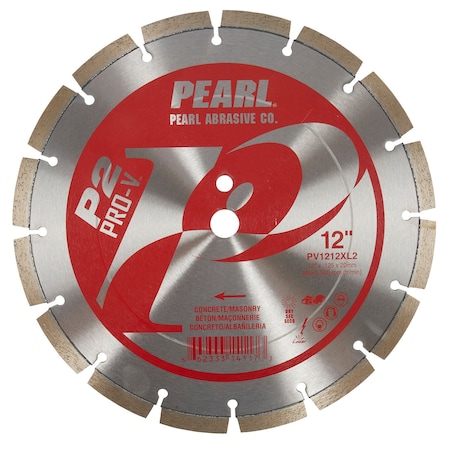 Pearl P2 Pro-V Segmented Blade For Concrete and Masonry 12in x .125 x 20mm PV1212XL2