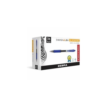 Zebra Pen Gel Retractable Pens, Blue, 36PK 46236