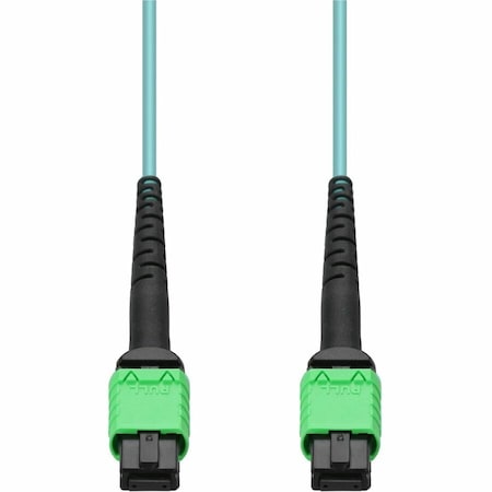 Add-On 5M MPO/APC TO MPO/UPC AQUA OM4 OFNR (RISER-RATED) 12-STRAND FIBER PATCH CABLE ADD-AMPOMPO-5M5OM4