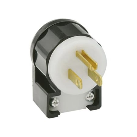Leviton Industrial Grade Angle Plug 15 Amp, 125 Volt 5266-CA