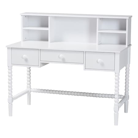 Baxton Studio Archwood Writing Desk with Hutch 266-14492-ZORO