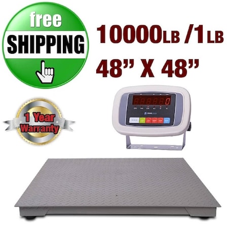 Prime Systems Prime Scale PS-10KF Series 10000x1lb Floor Scale 48x48 with PS-IN108 Indicator PS-10000F+108-Ebay