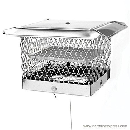 Lock-Top 13 x 13 in. Stainless Steel II Chimney Cap-Damper, 0.62 in. Mesh 9520