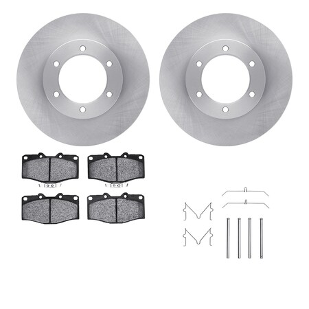 Dynamic Friction Co DFC Brake Rotor with 5000 Brake Pads and Hardware Kit 6512-76564