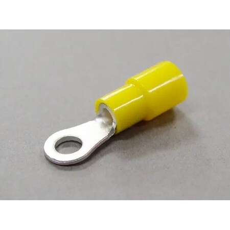 Nichifu Eco-Friendly Polycarbonate Insulated Ring Terminals, Stud #8 TMEX 3.5-4-YEL