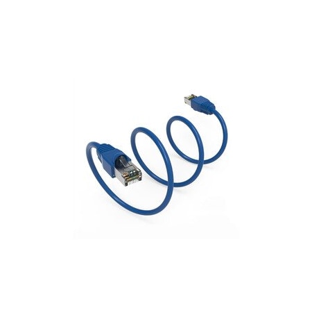 Cable Wholesale Shielded S/FTP Cat6a Ethernet Patch Cable, Snagless/Molded Boot, 26AWG, Blue, 10 foot 15X6-56110