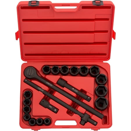 Neiko 0.75 in Dr. Impact Socket Set, Shallow, SAE 02379A