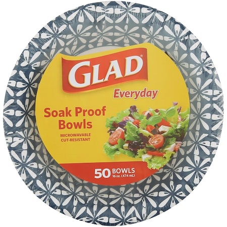 Glad Everyday 16 Oz. Paper Bowls, 50-Count BBP15073