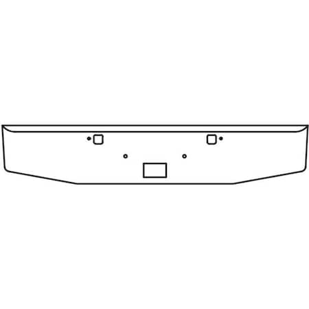 Replacement For Peterbilt 367 Sfa Year 2021 16 12In Stainless Steel Standard Bumper W/Mount Step To