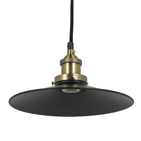 Sunlite 10in. Antique Oil Rubbed Bronze Dish Shade 6' Cord 60W Max Bulb Not Included Pendant Fixture 07009-SU