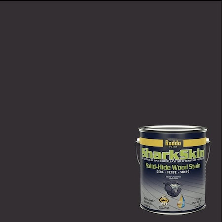 Rodda Paint SharkSkin Deck and Siding Solid Wood Stain, 1 Gallon, Ebony 4240041-EX024/Ebony