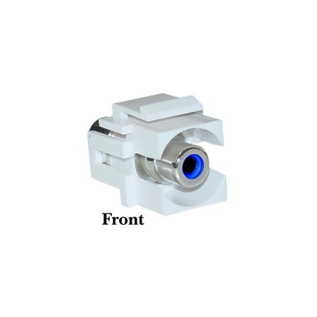Keystone Insert White Recessed RCA Female Coupler Blue RCA Keystone Insert White Recessed RCA Female Coupler Blue RCA