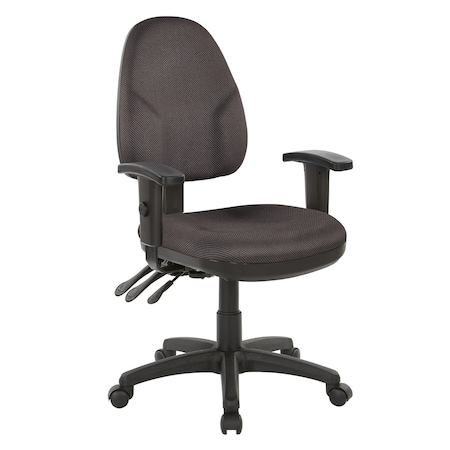 Office Star Products Ergonomic Fabric Dual Function Ergonomic Chair, Jet 36427-297