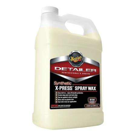 Meguiars Detailer Synthetic X-Press Spray Wax, 1 gallon Can, Shine, Light Milky, Liquid D15601