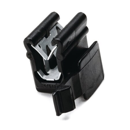 Hellerman Tyton Connector Clip, with Edge Clip, Panel Thickness 1.5-4.0mm, PA66HIRHS, Black, 500PK 151-00430