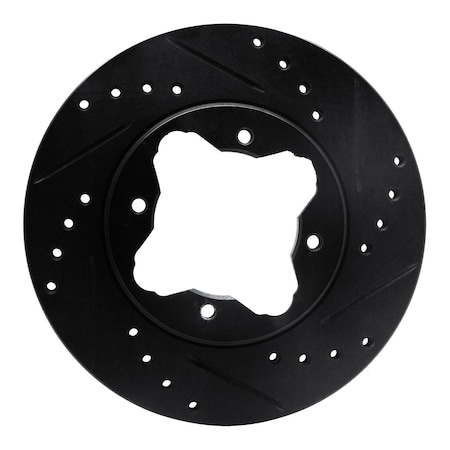 Premium Black Drilled & Slotted Brake Rotor, Disc Brake Rotor,