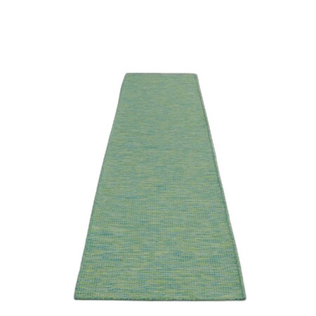 Homeroots 12' Blue Power Loom Runner Rug 522288