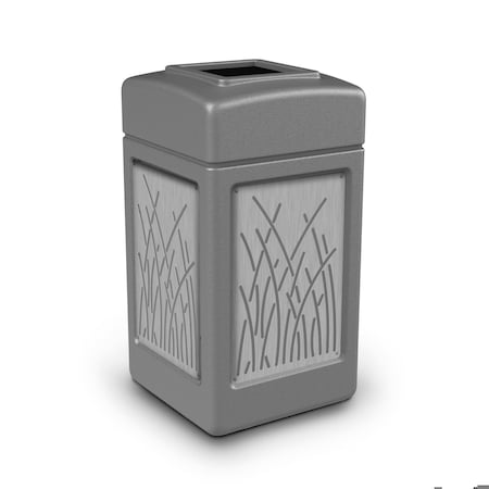 Commercial Zone Products 42-gallon w/ REED Panels, Open-Top, Gray 734167K